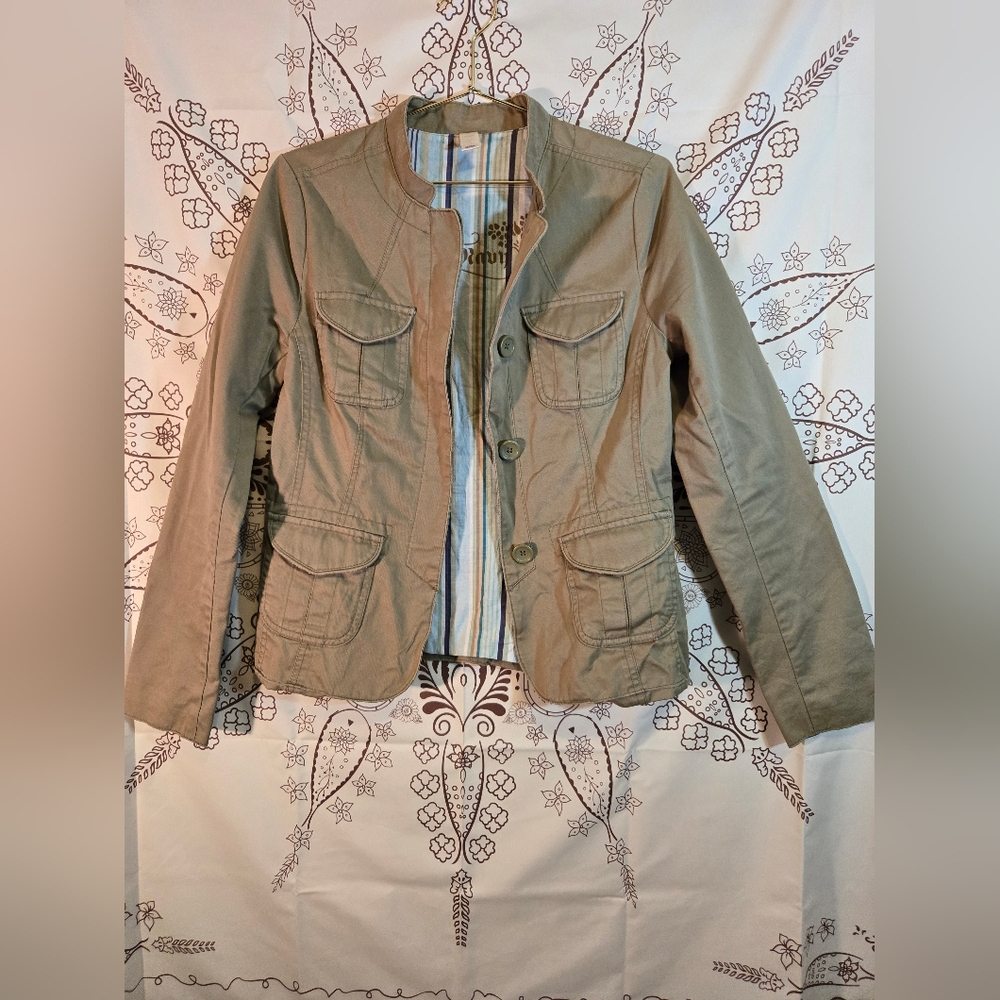 Old Navy Tan/Olive Utility Jacket for Women